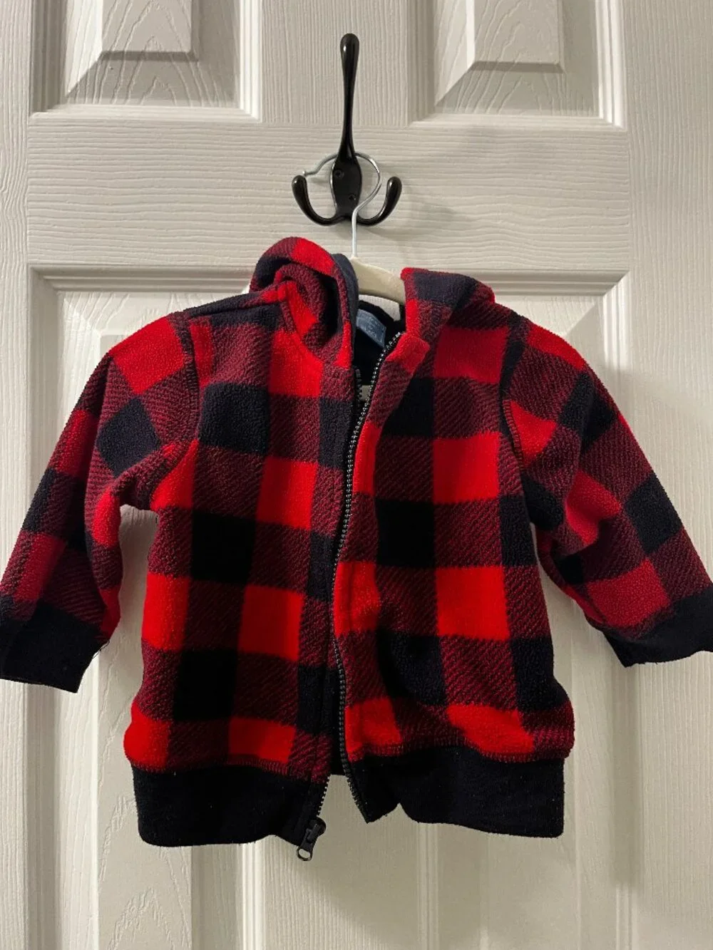 Children's Place 9-12M Buffalo Plaid Fleece Jacket